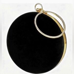 Chic Black and Gold Wristlet Clutch